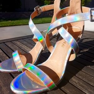 Liliana Metallic Holographic Heels